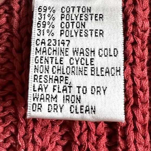 Talbots 90's Vintage Ribbed Knit Sleeveless Sweater Tank Top Red Petite Small - Picture 4 of 8